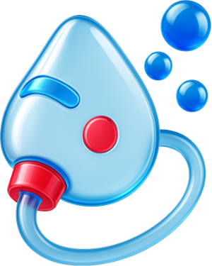 Laughing gas mask icon for nitrous oxide sedation